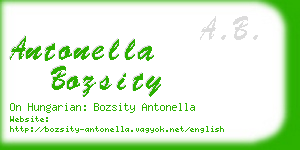antonella bozsity business card